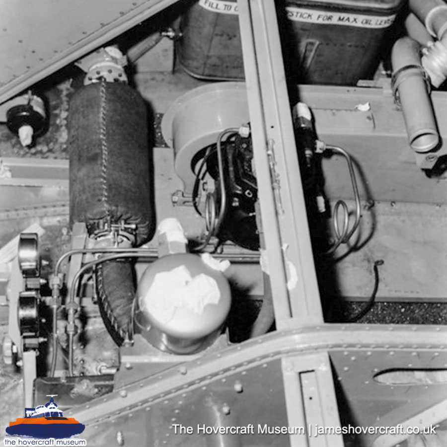 SRN6 close-up details - High-pressure hoses (credit: The Hovercraft Museum Trust).